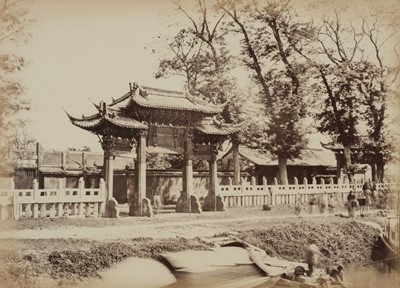 Lot 263 - Attrib. to Charles Leander Weed. Entrance to Confucius Temple at Kah Ding, c. 1867