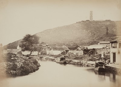 Lot 264 - Attrib. to Charles Leander Weed. View at Woos[e]ih [Wuxi] 10 miles from Shanghai, c. 1867