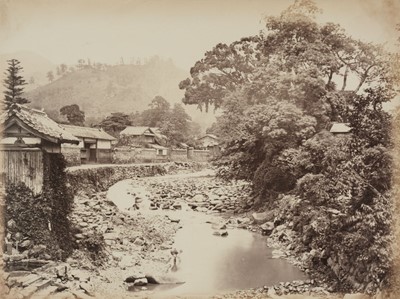 Lot 284 - Weed (Charles Leander). Water Course, Nagasaky, [Nagasaki, Japan], c. 1867, albumen print