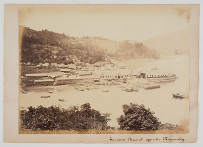 Lot 285 - Attrib. to Charles Leander Weed. The Bund in Nagasaky, [Nagasaki, Japan], c. 1867, albumen print