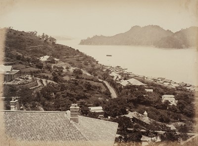 Lot 286 - Attrib. to Charles Leander Weed. Entrance to Nagasaky, [Nagasaki, Japan], c. 1867, albumen print