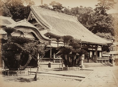 Lot 290 - Attributed to Charles Leander Weed (1824-1903). Temple in Japan, c. 1867, albumen print