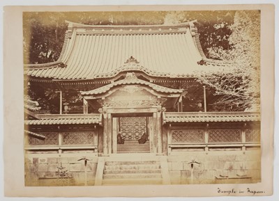 Lot 290 - Attributed to Charles Leander Weed (1824-1903). Temple in Japan, c. 1867, albumen print