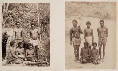 Lot 341 - Australia. An album containing 34 mounted albumen prints of Australia and Tasmania, 1880s