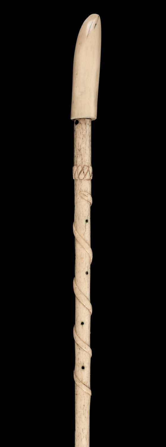 Lot 84 - Whalebone Stick. A Victorian whalebone stick