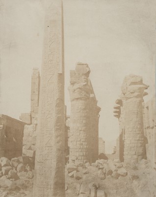 Lot 114 - Bird (Peter Hinckes). The Obelisk and Great Hall, Karnak, c. 1853-54, salted paper print