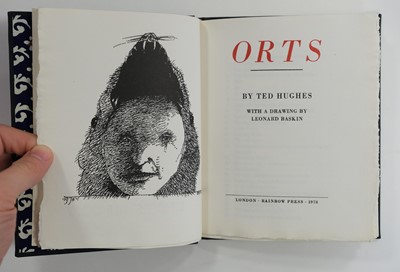 Lot 760 - Hughes (Ted). Wolf-Watching, 1982; Weasels at Work, 1983, Morrigu Press