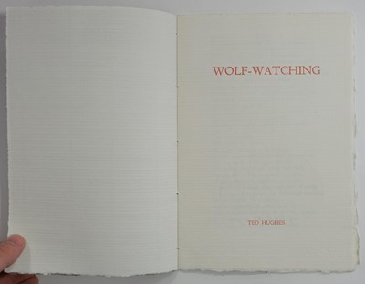 Lot 760 - Hughes (Ted). Wolf-Watching, 1982; Weasels at Work, 1983, Morrigu Press