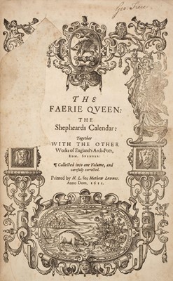 Lot 254 - Spenser (Edmund). The Faerie Queen ... Collected into one Volume, 1611-12 [actually 1615?]