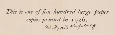 Lot 412 - Kipling (Rudyard). Sea and Sussex from Rudyard Kipling's Verse