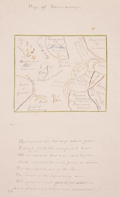 Lot 414 - Map of Matrimony. Manuscript allegorical map, circa 1830