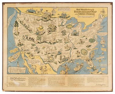 Lot 417 - McClandlish (Edward). Bill Whiffletree's Bootlegger's Map of the United States, circa 1944