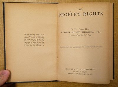Lot 350 - Churchill (Winston Spencer). The People's Rights, 1st edition, 2nd issue, 1910