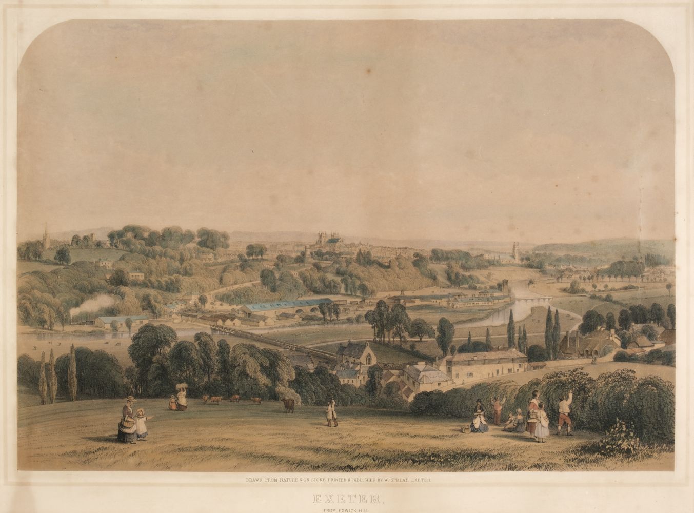 Lot 109 - Exeter. Spreat (W.), Exeter from Exwick Hill,