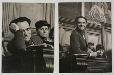 Lot 73 - Murder. Group of 9 photos relating to the trial of the French doctor & serial killer Marcel Petiot