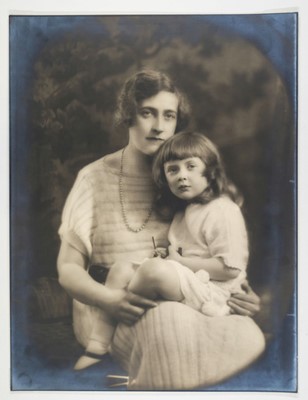 Lot 36 - Christie (Agatha, 1890-1976). Portrait of Agatha Christie and her young daughter Rosalind, 1923