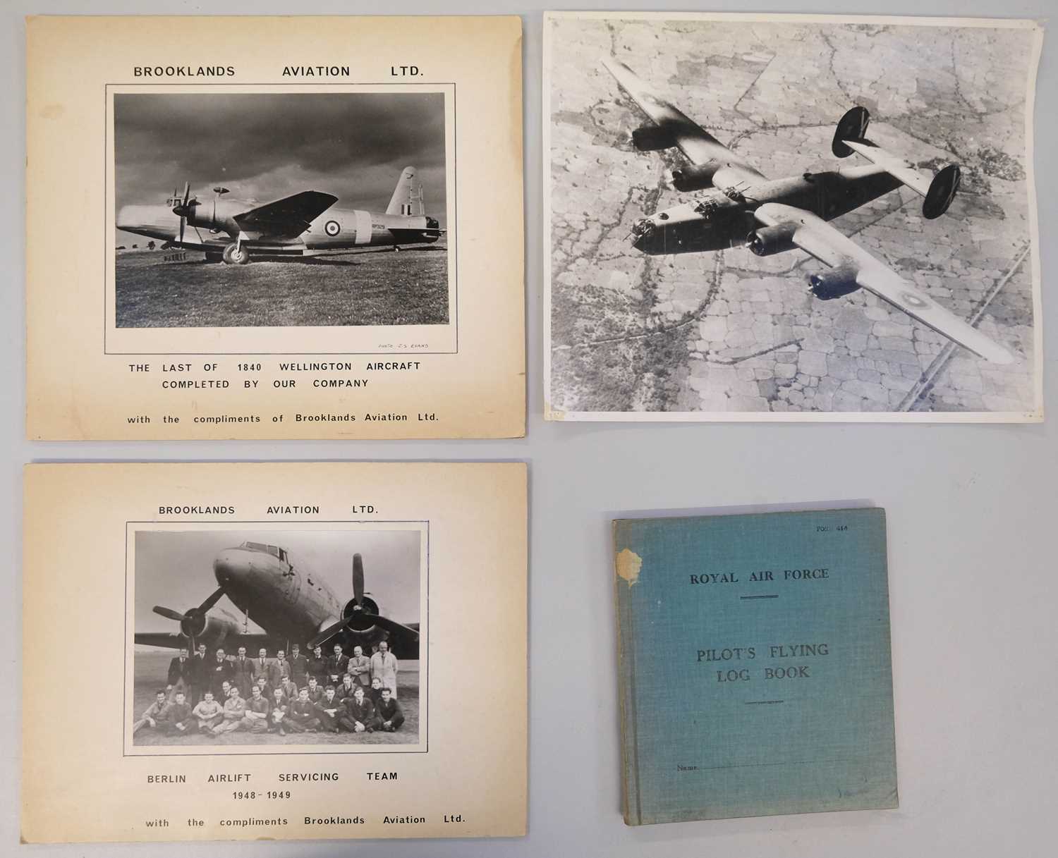 Lot 47 - Gibson (Michael L.). A WWII log book and aviation ephemera
