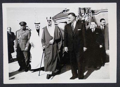 Lot 396 - Middle East. A group of 4 gelatin silver print press prints of Middle East rulers, 1960s