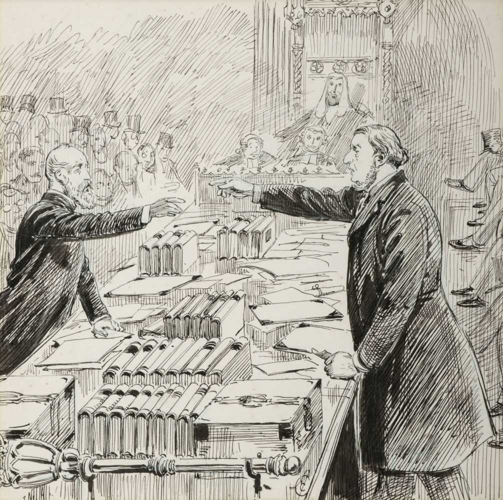 Lot 724 - Corbould (Alfred Chantrey, 1852-1920). A Debate in the House of Commons