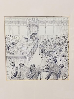 Lot 724 - Corbould (Alfred Chantrey, 1852-1920). A Debate in the House of Commons