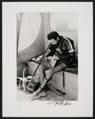 Lot 542 - Korda (Alberto). Fidel Castro preparing to scuba dive [in the Bay of Pigs], 1959, printed c. 2000