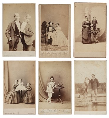 Lot 223 - Tom Thumb. Mr and Mrs General Tom Thumb by Brady, 1860s, albumen print