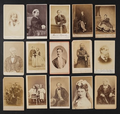 Lot 225 - Royalty. A group of approximately 25 cartes de visite of British and European royalty, c. 1860s