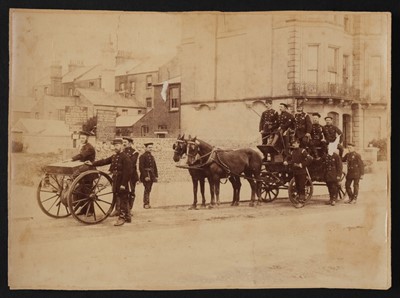 Lot 224 - Firemen. A collection of approximately 60 photographs of firemen, c. 1860s/1880s