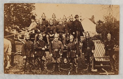 Lot 224 - Firemen. A collection of approximately 60 photographs of firemen, c. 1860s/1880s