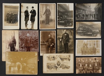 Lot 224 - Firemen. A collection of approximately 60 photographs of firemen, c. 1860s/1880s