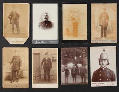 Lot 224 - Firemen. A collection of approximately 60 photographs of firemen, c. 1860s/1880s