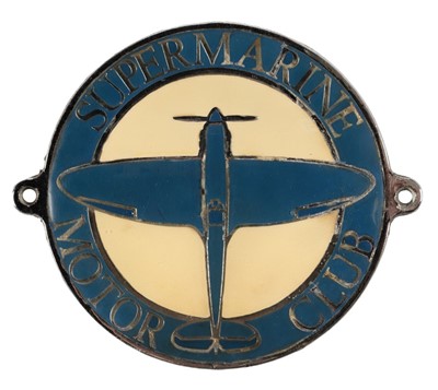 Lot 105 - Supermarine Motor Club Car Badge, circa 1940s