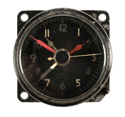 Lot 119 - WWII RAF Instrument-Board Time-Clock, circa 1939-45
