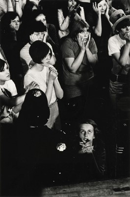Lot 54 - Hurn (David, 1934-). Faces of young female fans at a concert, c. 1970, gelatin silver print