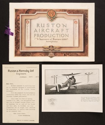 Lot 97 - Ruston Aircraft Production. A Souvenir of Ruston's 1000th Aeroplane