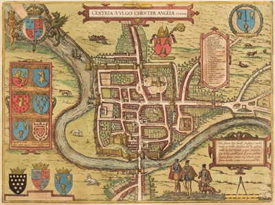 Lot 383 - Chester. Braun (Georg & Hogenberg Franz), Cestria (vulgo) Chester Angliae..., 1581