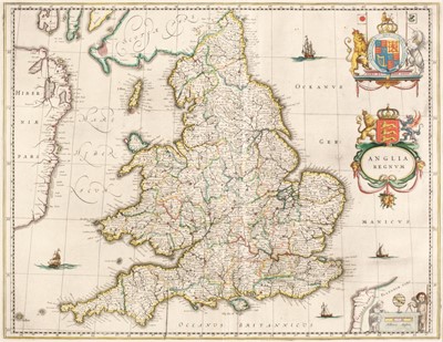 Lot 392 - England & Wales. Blaeu (J.), Anglia Regnum, circa 1648