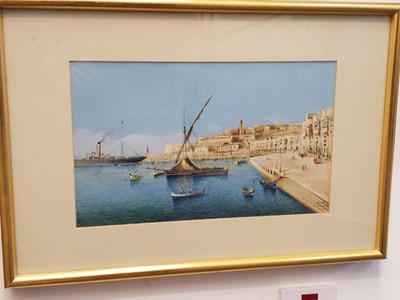 Lot 473 - Gianni (Maria, 1873-1956). Malta, the Grand Harbour at Valletta, 1897