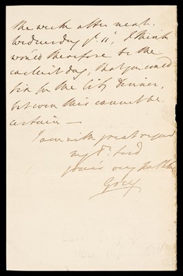 Lot 153 - Grey (Earl, 1764-1845), Autograph Letter Signed, ‘Grey’, Downing Street, 25 June 1832