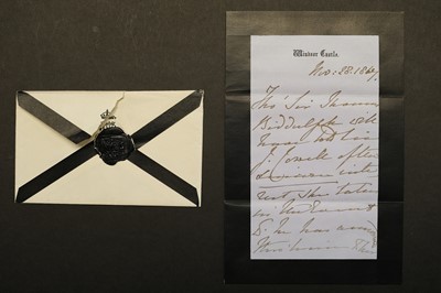 Lot 175 - Victoria (1819-1901). Autograph Letter Signed, ‘The Queen’, Windsor Castle, 28 November 1867