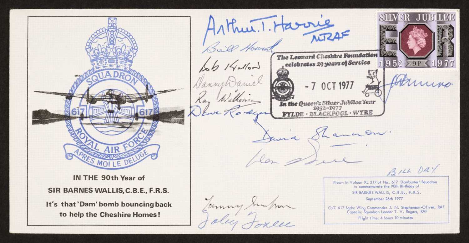 Lot 400 - Operation Chastise. A multiple signed commemorative First Day Cover issued in 1977