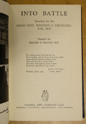 Lot 396 - Churchill (Winston Spencer, 1874-1965). Into Battle. Speeches... , 10th edition, 1943