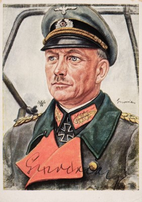 Lot 406 - Guderian (Heinz, 1888-1954). Signed Postcard, 'Guderian', postmarked Berlin, 14 November 1942
