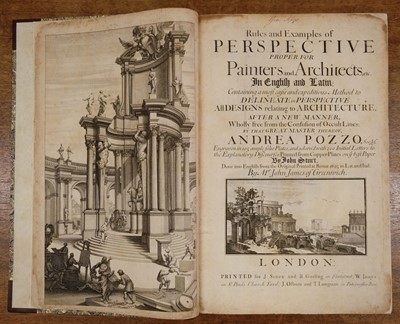 Lot 255 - Pozzo (Andrea). Rules and examples of perspective proper for painters and architects, circa 1725