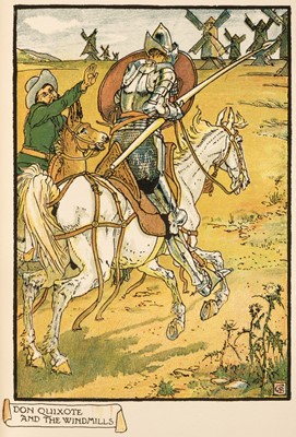 Lot 669 - Crane (Walter, illustrator). Don Quixote of the Mancha, signed