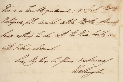 Lot 32 - Wellington (Duke of). Autograph letter signed to Sir Charles Stuart, 1811, partly unpublished