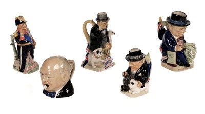 Lot 388 - Churchill (Winston Spencer). Kevin Francis toby jugs