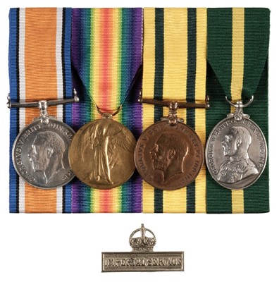 Lot 297 - A WWI TFWM group to Sergeant J.H. Garrett, Royal Engineers