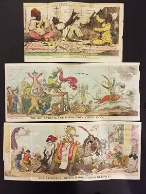 Lot 530 - The Satirist. A collection of nineteen caricatures, early 19th century