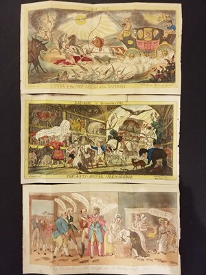 Lot 530 - The Satirist. A collection of nineteen caricatures, early 19th century